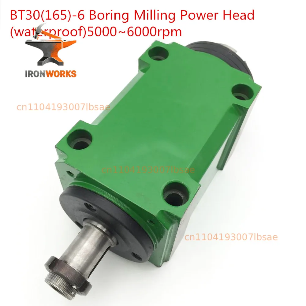 BT30(165)-6 Max. 5000~6000rpm. Power Head Power Unit Boring Milling   1500W 1.5KW 2hp Machine Tool Spindle Head