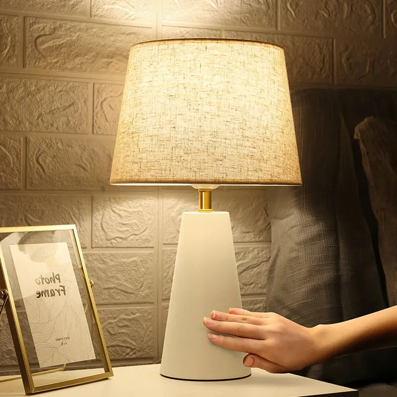 

Bedside lamp touch desk lamp bedroom light luxury Nordic simple modern romantic dimmable home warm light induction warm