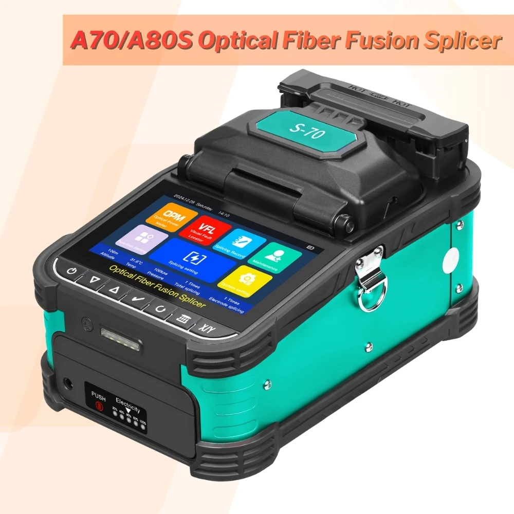 Comtyco A-80S alles-in-één fusie-splicer met touchscreen en vezeltest