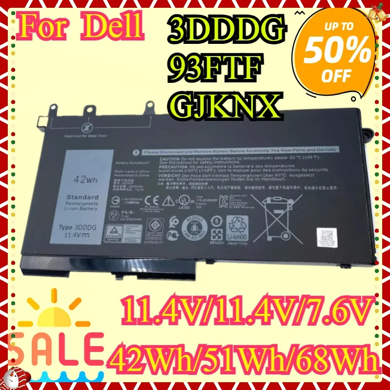 

New 3DDDG Laptop Battery For Dell Latitude 5280 5288 5480 5580 5490 5590 5491 5495 5488 Precision 3520 3530 080JT9 3VC9Y 00JWGP