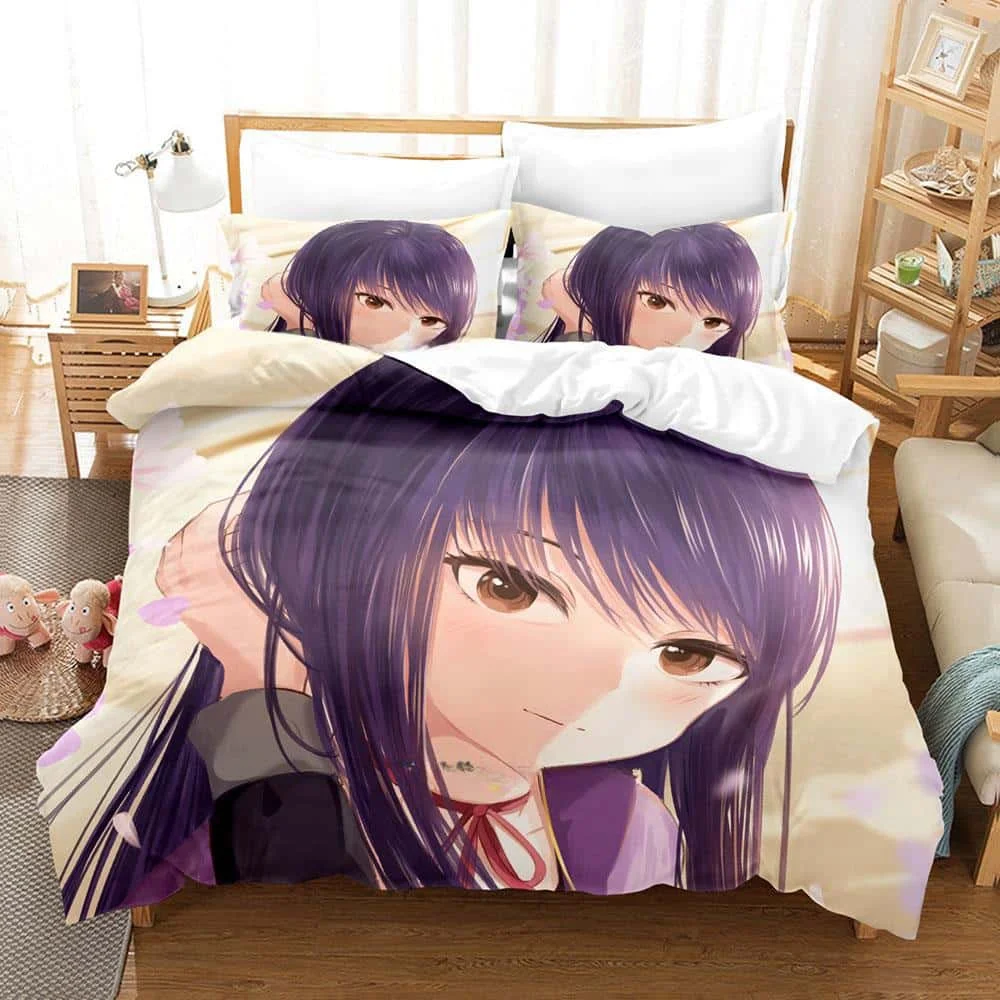 New Kawaii Hi Score Girl Bedding Set Single Twin Full Queen King Size Bed Set Adult Kid Bedroom Duvet Cover Sets Girls Anime Bed