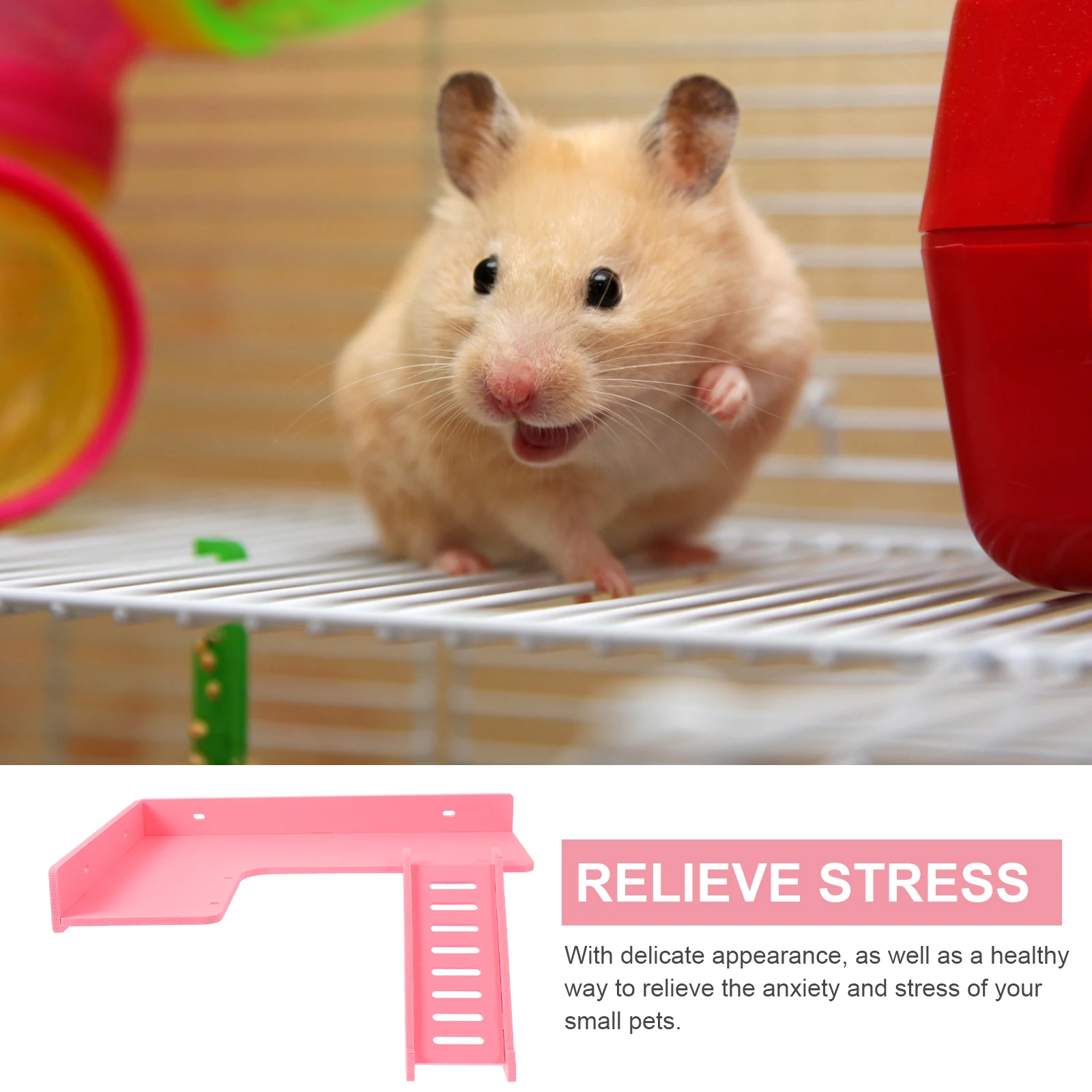 

Hamster Platform Small Animal Toys Ladder Standing Board Pet Plaything Durable Material Prevent Chewing Stress Relief Hamster