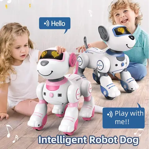 AI Intelligent Remote Control Robot Dog Electronic Stunt Voice Command Programmable Touch-sense Music Song Children's Toys gift