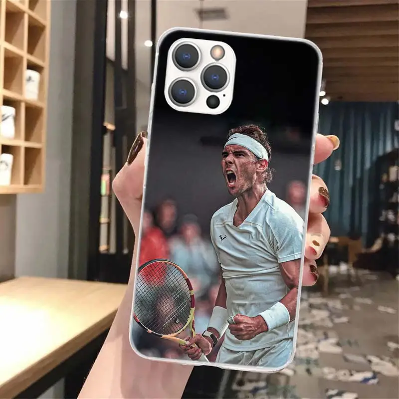 Rafael Nadal Tennis Soft Phone Case For iPhone 14 13 12 Mini 11 Pro Max 15 + X XR XS 7 Plus 8 6S 5S SE 2020 Pattern Cover
