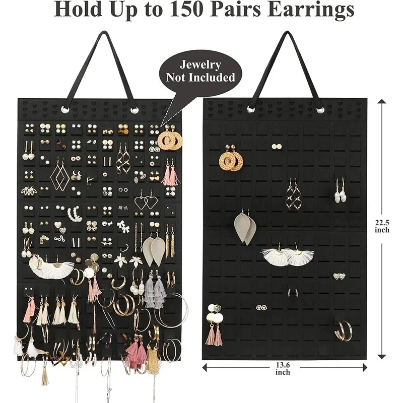 Wall Hanging Brooch Display Stand Felt Enamel Pin Badge Button Storage Holder Necklace Earring Hanging Organizer