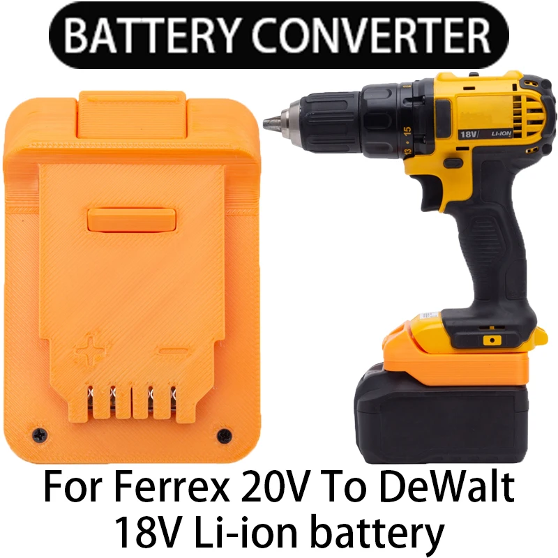 

Battery Adapter for DeWalt 18V Li-Ion Tools Converts to Ferrex 20V Li-Ion Battery Adapter Power Tool Accessories