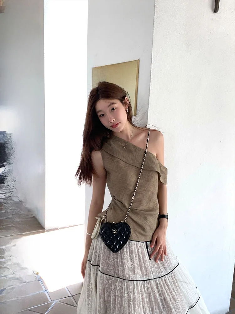 

Мужская винтажная майка Ranwear GAO Level из тусс-шелка и лиоцелла с открытыми плечами, удобная, дышащая, приталенная