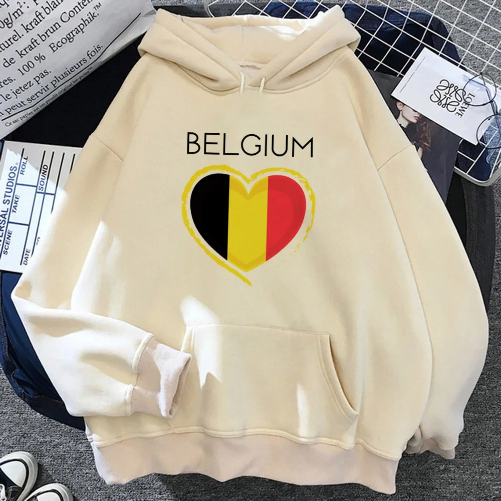 

Belgium hoodies women y2k aesthetic Winter long sleeve top hoddies sweater women graphic Hood