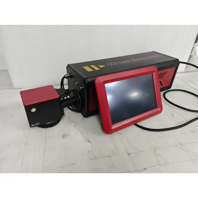YAOMATEC 40W CO2 Laser Marking Machine for Wood Acrylic Leather Paper Plastic Packaging Date Code Logo Engraving