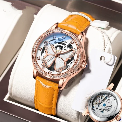 

Hot selling 2024 New Women's Fashion Leisure Waterproof Fully Automatic Mechanical Watch Shipped within 48 hours