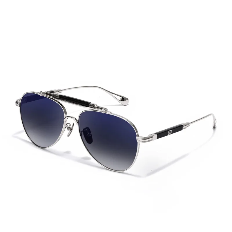 CAPONI CP7537 Pilot Sunglasses Titanium 4