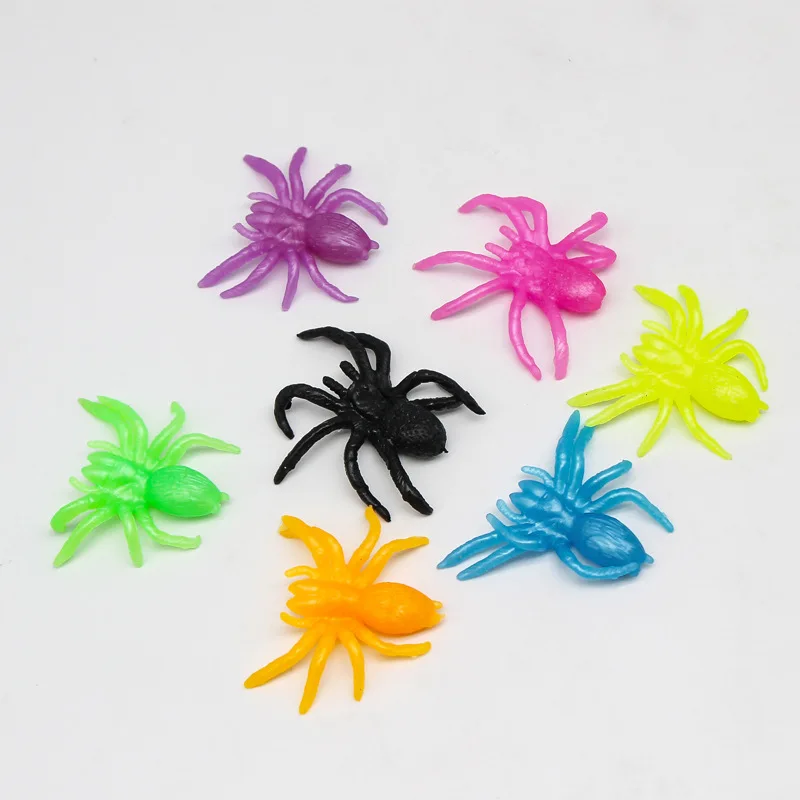 10Pcs Halloween Skeleton Spider Prank Antistress Gadget decorazione puntelli giocattolo di gomma gag scherzi pratici giocattoli