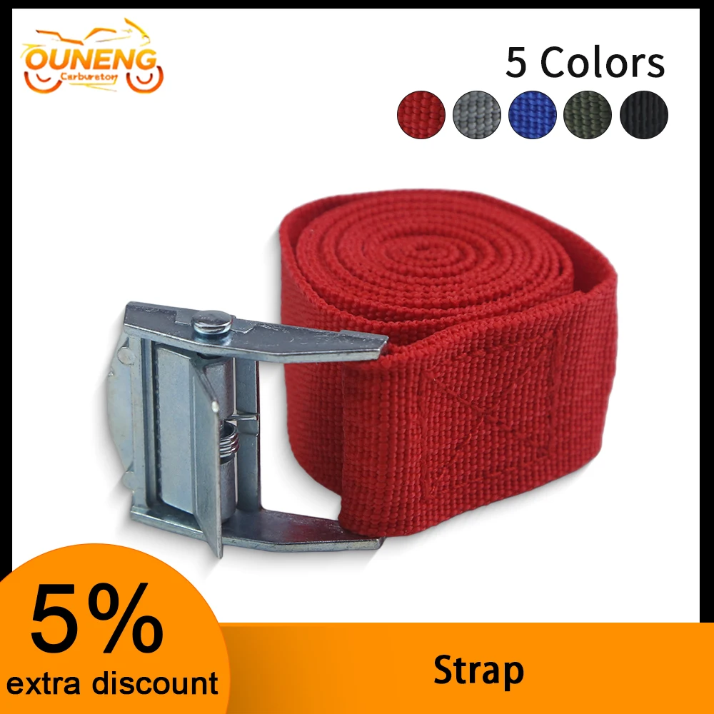 1M Nylon Cargo Tie Down Strap Quick Release Buckle Heavy Duty Fastening Rope For Motorcycle Car Bicycle Luggage
