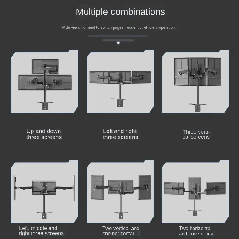 

Cheap And Fine Hot Sales Financial Stock Trading Monitor Display Splicing Multi Screen Desktop Display Bracket Desktop
