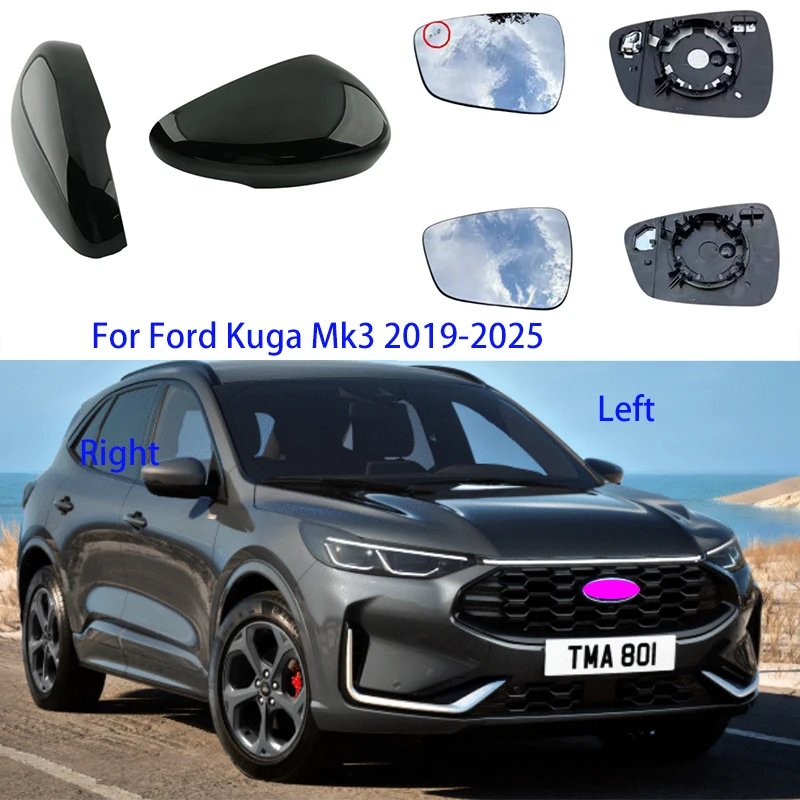 Für Ford Kuga Mk3 2019-2025 Linke & Rechte Seitenspiegelabdeckung Gehäuse Spiegelglas Rahmen OE2516977 2461439 182201560500 – Detail 5