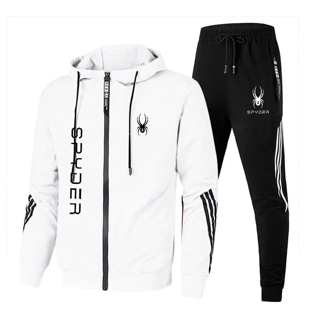 

Spring and Autumn's new jogging men's casual set, a fashionable outdoor camping men's hooded jacket + long pants two-piece set