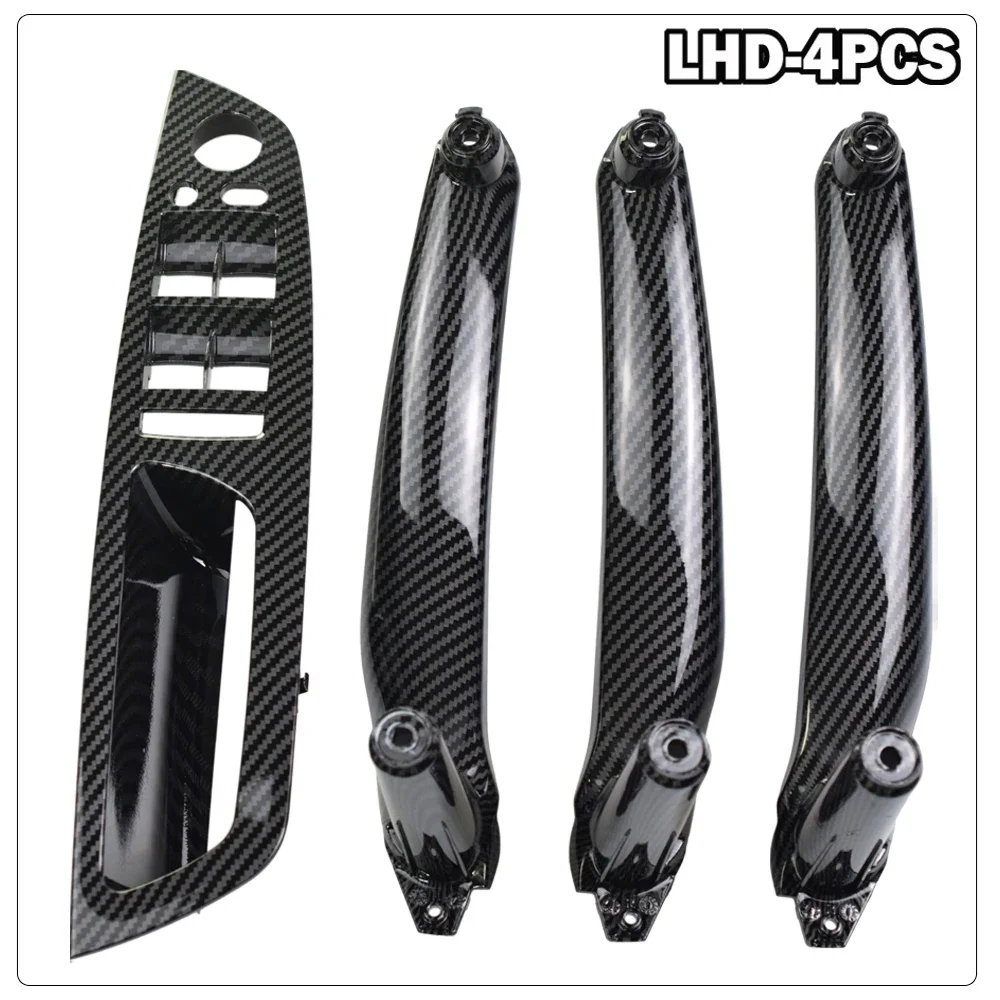 LHD RHD Carbon 4-teiliges Innentürgriff-Panel-Kit Ersatzteile Dekoration für BMW X5 X6 E70 E71 2007-2013 – Detail 5