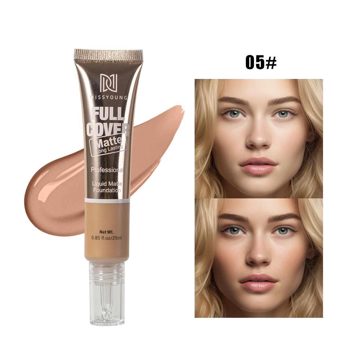 Liquid Foundation stick Smooth Matte Long Lasting Oil Control Full Coverage Concealer Multi-use Stick Moisturizing Nude Makeup