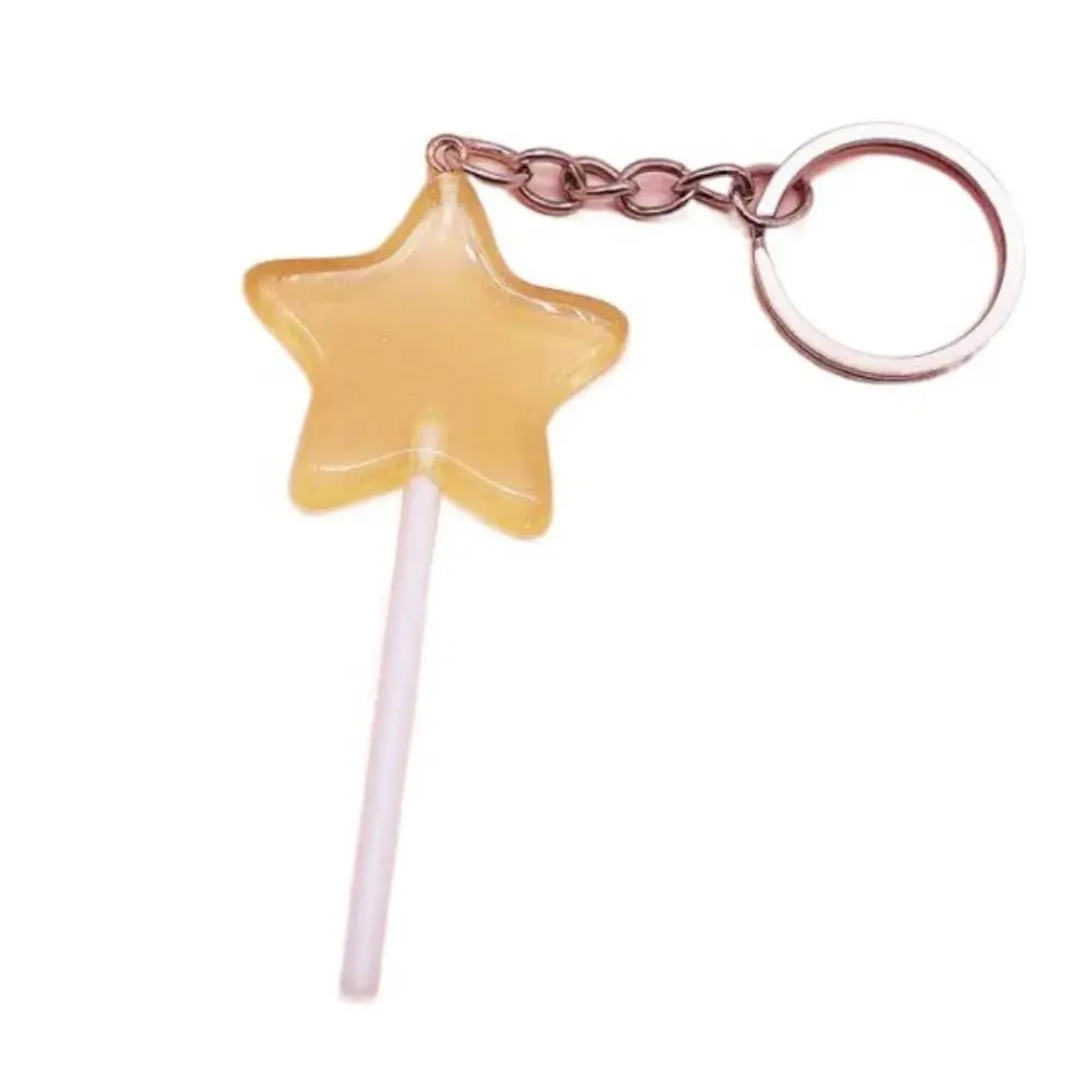 

Lovely Candy Lollipop Keychain Resin Backpack Charms Simulation Food Key Rings Creative Funny Handbag Pendants for Men Women