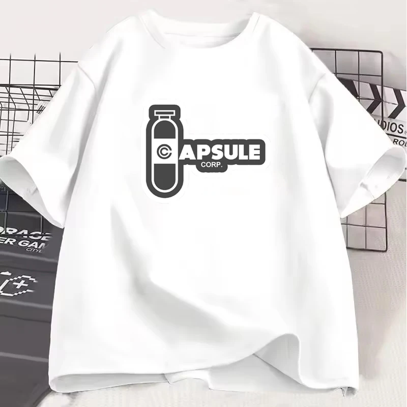 

American Style Apsule Printed Men Woman T-shirt Simple Street Harajuku Tee Loose Casual Breathable Hip-hop Couple's Clothing