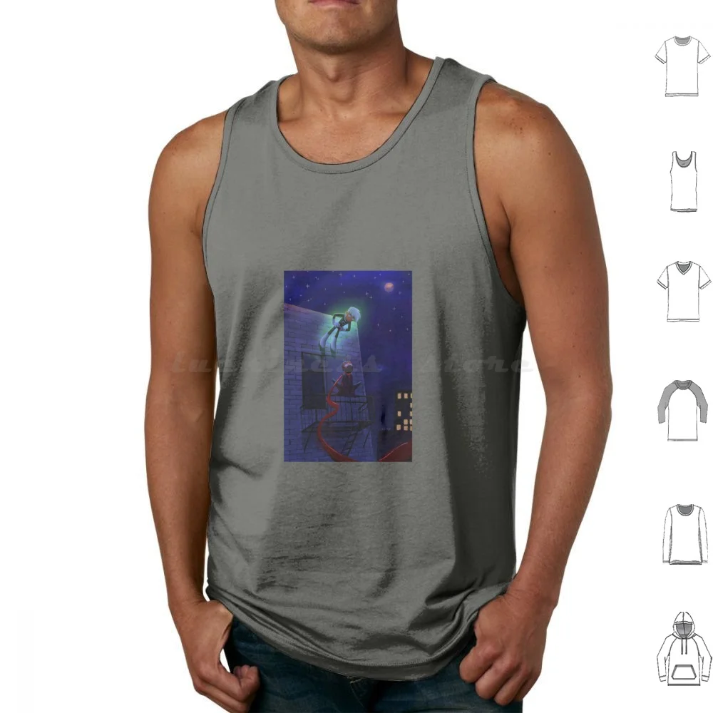 

Ectoham On The Balcony Tank Tops Print Cotton Danny Phantom Randy Cunningham The 9th Grade Rc9gn Danny Fenton Randy