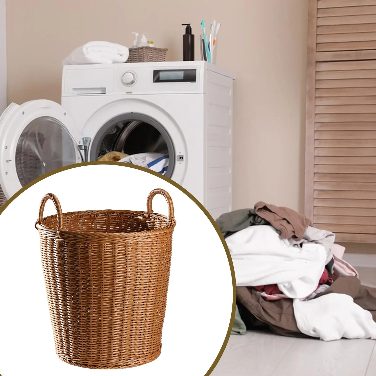 

Foldable Laundry Hamper with Double Handles Organizer for Dirty Clothes Toys Bedroom Nursery Laundry Baskets