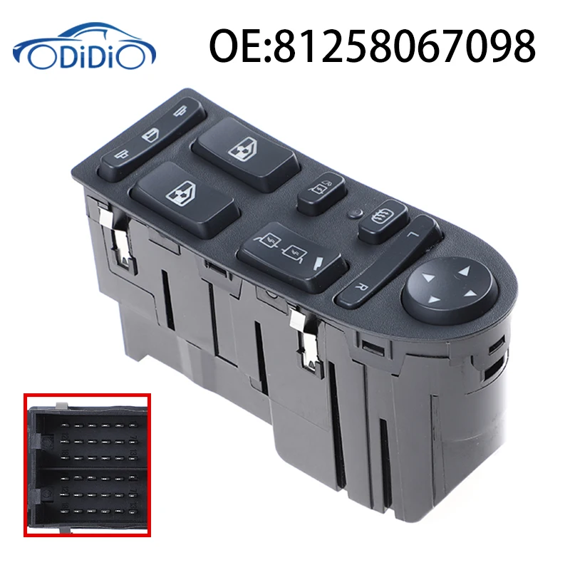 ODiDiO 81258067098 Auto Car Power Window Lifter Control Switch For MAN TGA TGX