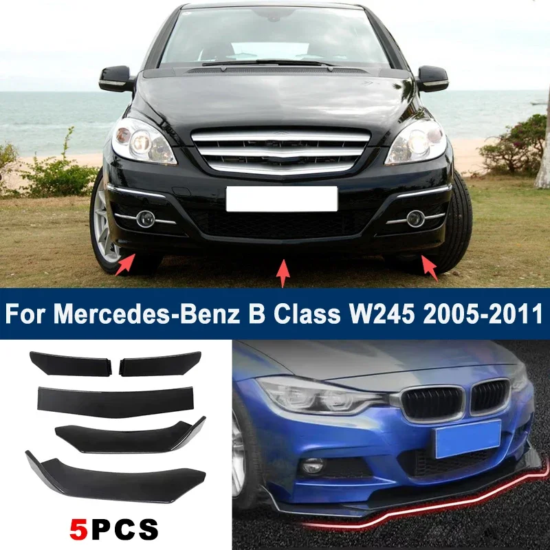 

Adjustable 5Pcs Sectional Front Spoiler Lip For Mercedes-Benz B Class W245 2005-2011 Front Bumper Splitter Sport Body Kit