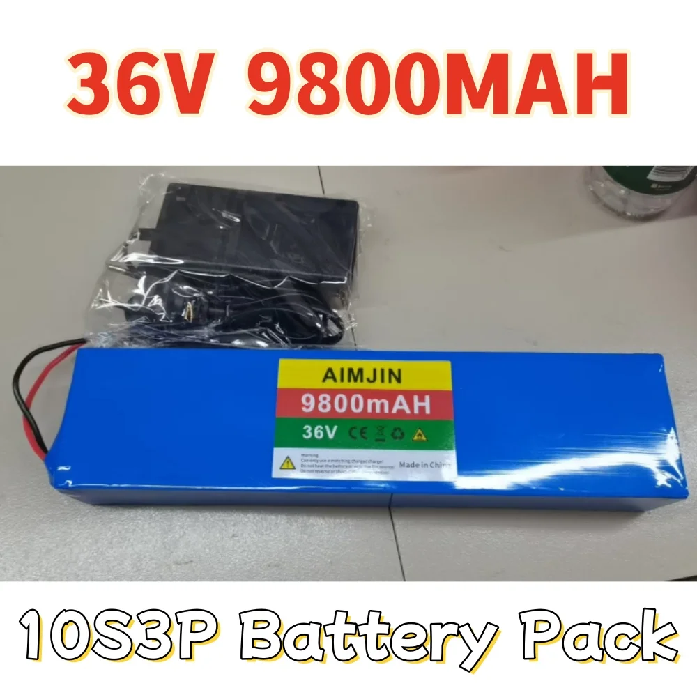 High Capacity 36V 9800mAh Rechargeable Lithium 10S3P Battery Pack  for E-Bike/E-Scooter/Power Tools with BMS