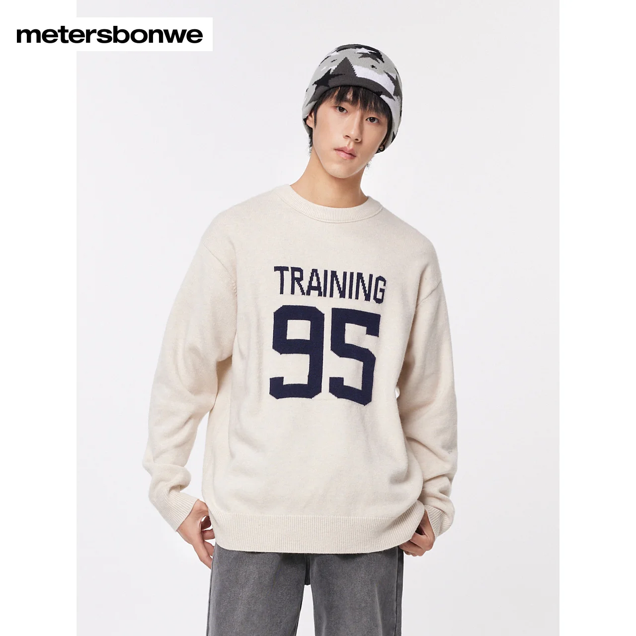 Metersbowne Sweater Men Winter New Fashion Cartoon Print Pullover Warm High Quality Brand Top