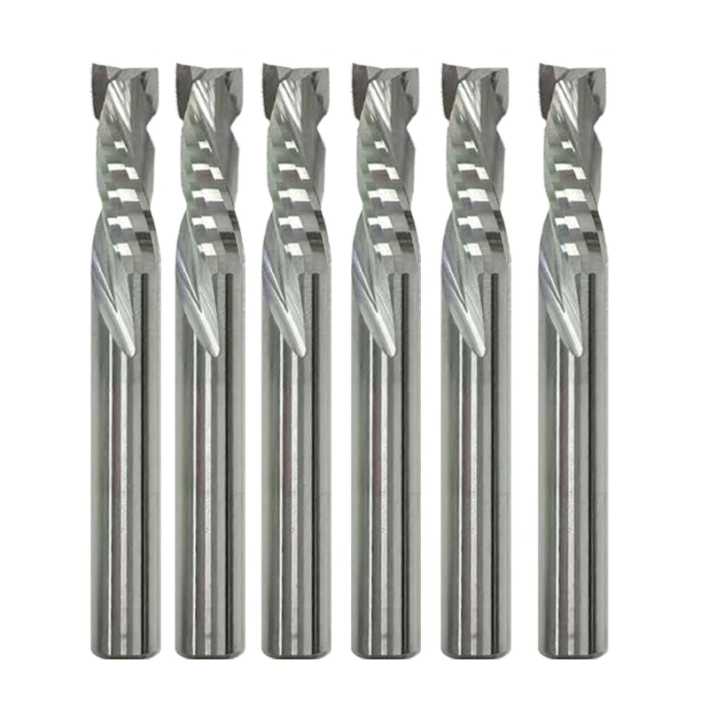1 Piece Two Flutes Spiral UP & DOWN Cut Bit - 3.175 - 10mm, Carbide Mill Cutter, for Compression Wood and PVC Machining