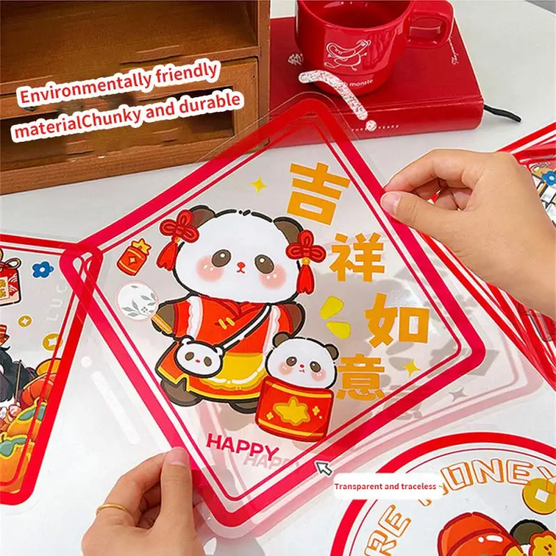 Window Sticker Useful Easy To Install Bright Colors Durable Unique Design Holiday Decoration Static Electricity Sticker Concise