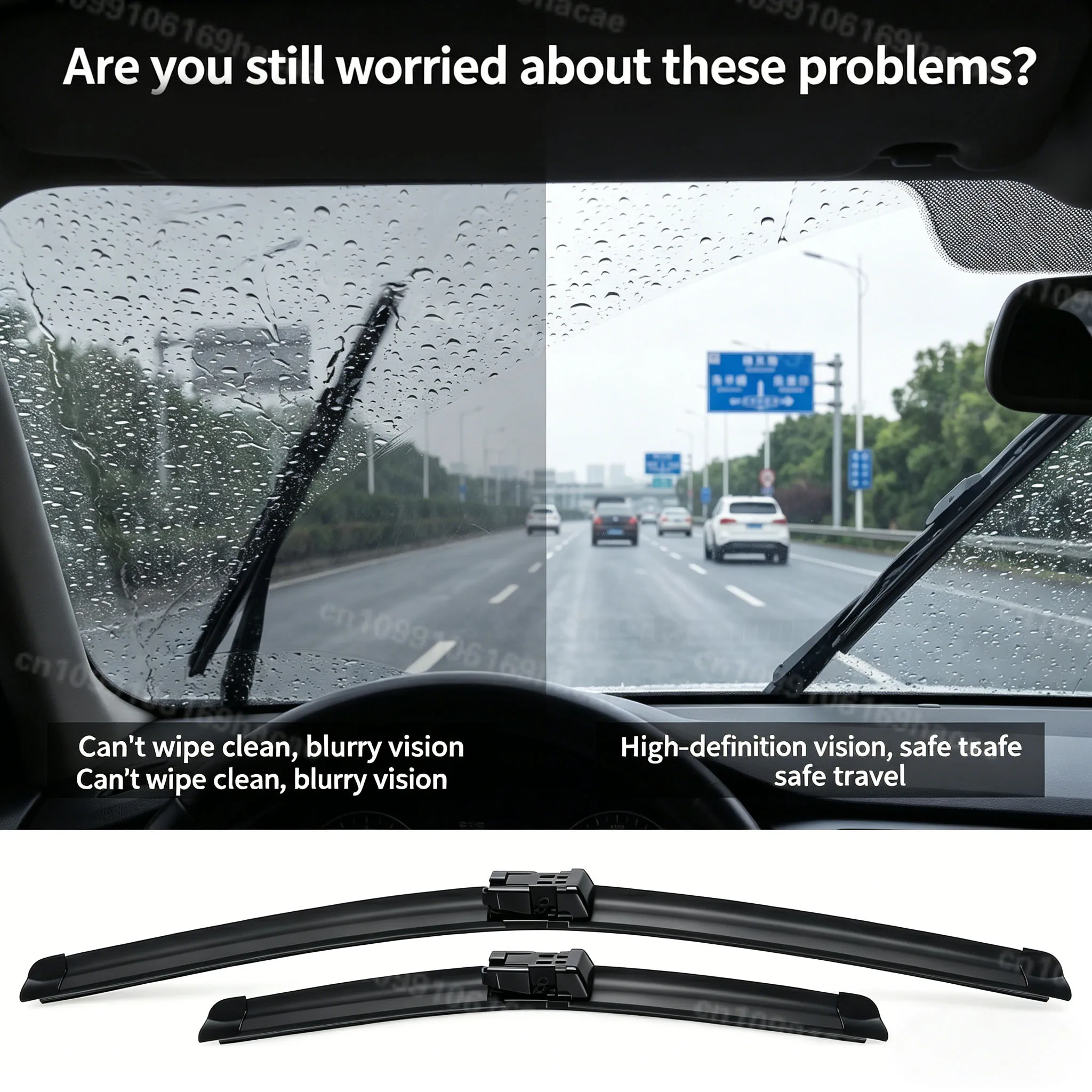 Front Wiper Blades Windshield Windscreen Window 30"+30" Car Accessories For Citroen C4 Grand Picasso / C4 Picasso MK2 2013-2022 view 3