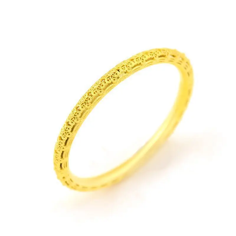 

Золото 24 к 999 вьетнамская роспись, золотой браслет с полым узором, без выцветания, украшение, подарки для девушки