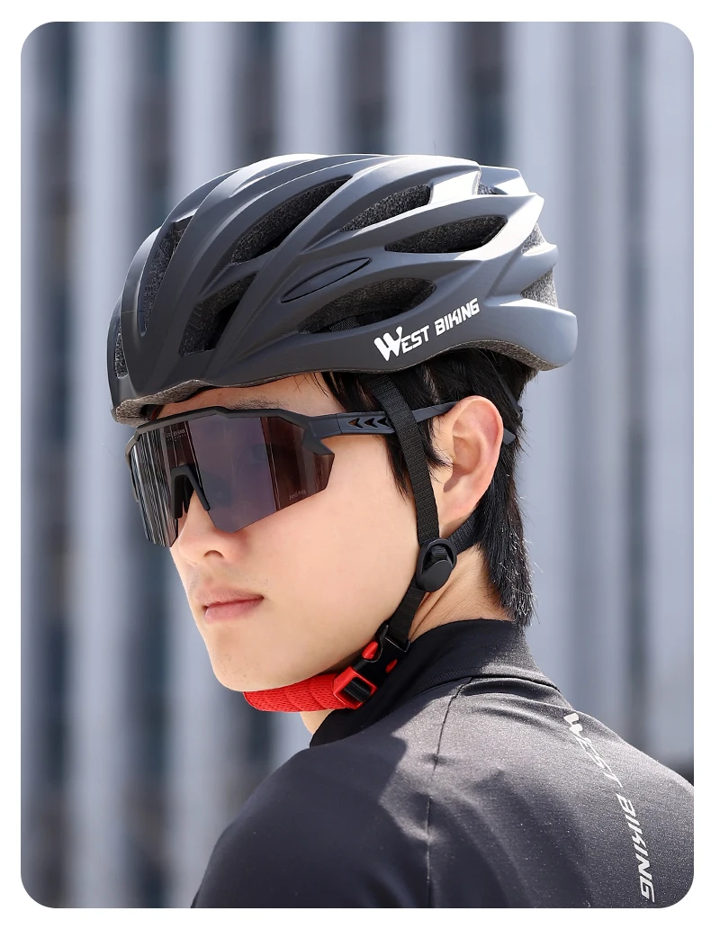 WEST BIKING Fahrradhelm Ultraleicht Integral Geformt 28 Belüftungsöffnungen Farbverlauf Verstellbare Größe M L Rennrad MTB Fahrradhelm Unisex – Detail 18