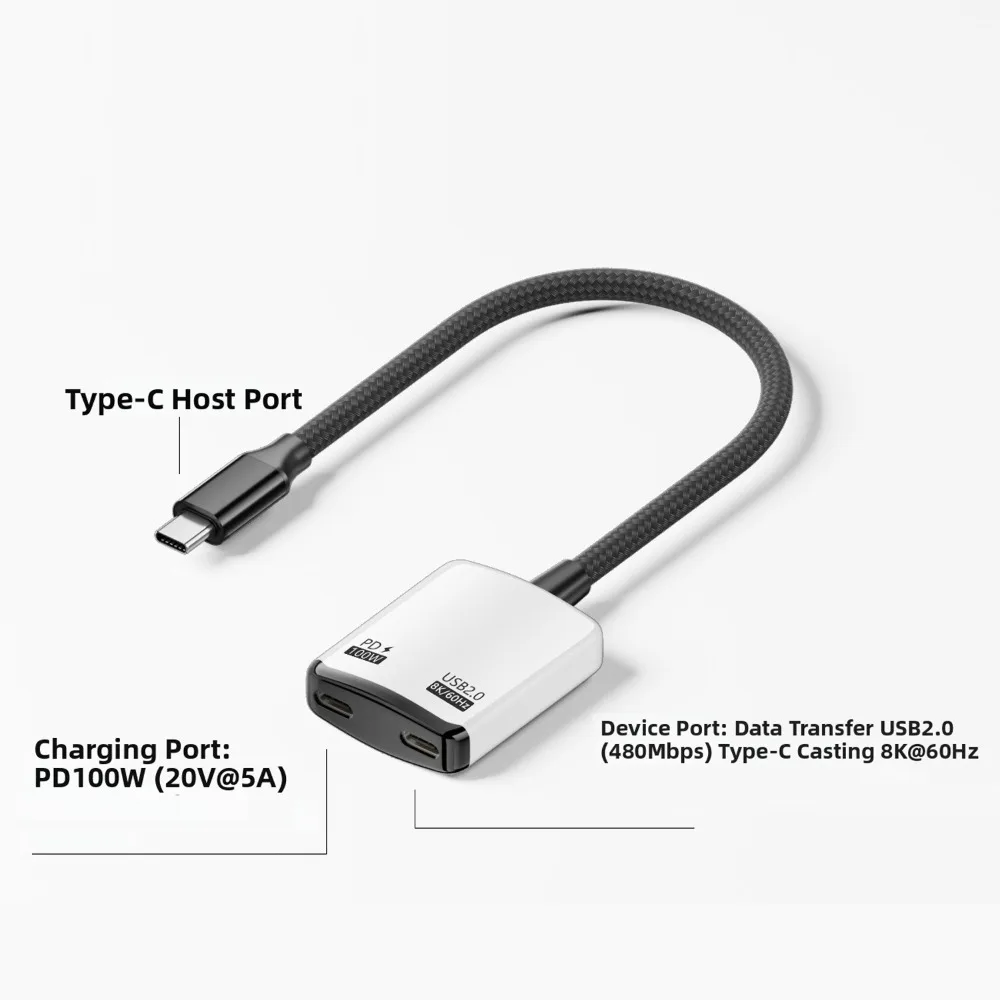 2 In 1 Type-C Split…
