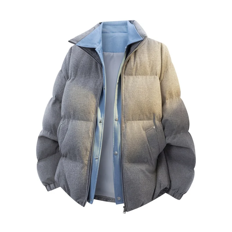 الوقوف طوق يندبروف الرجال سترات قطنية شتاء دافئ عادية سستة الذكور الملابس موضة جديدة سميكة سترات للرجال رائجة البيع #1