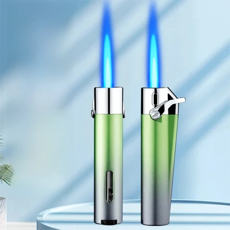 

Portable Durable Metal Lighter - Gradient Color Windproof Refillable Jet Flame New Style flame jet lighters