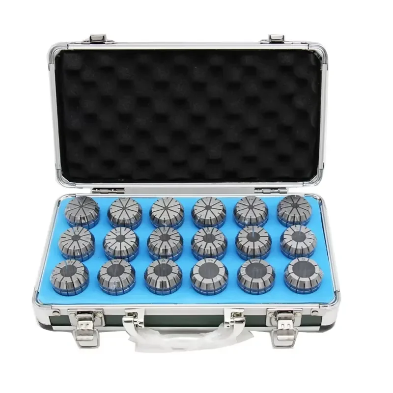 Hot Selling ER32 Collets Set From 1/8'' to 3/4'' Inch Size 18pcs Spring Collet DIN6499B 0.015mm Er Collet for CNC
