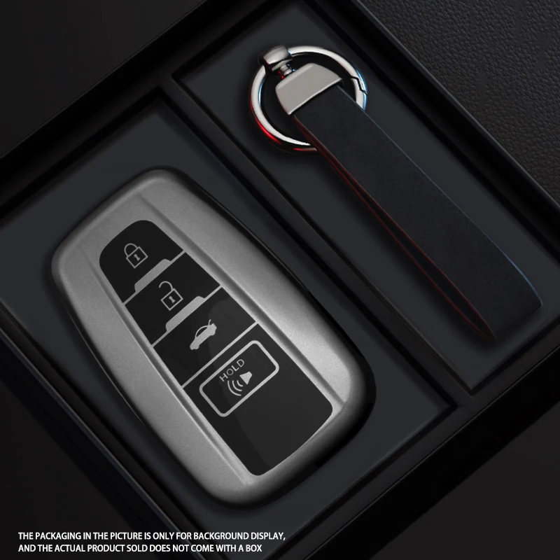Funda para llave de coche de TPU estilo guerrero negro Fob para Toyota Camry RAV4 Highlander Avalon C-HR Prius Corolla GT86