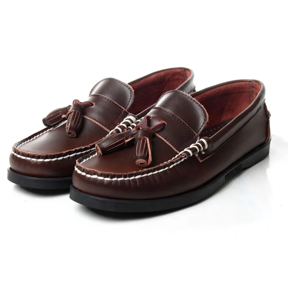 

Casual Leather Slip-On Tassel Loers Boat oes round Toe Rubber Outsole Comfortable Faion Single oes for Men