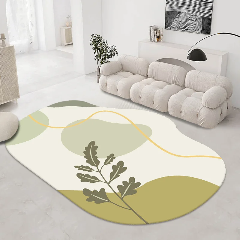 Irregular Oval Shape Living Room Carpet Cute Ins Girl Room Mat Study Room Cloakroom Decor Rug Hallway Balcony Customize Carpet