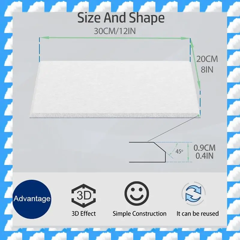 

ONGE 15 Pack 12X8x4 Inch Acoustic Wall Panels, Self-Adhesive Sound Absorbing Panel,For Recording Studios