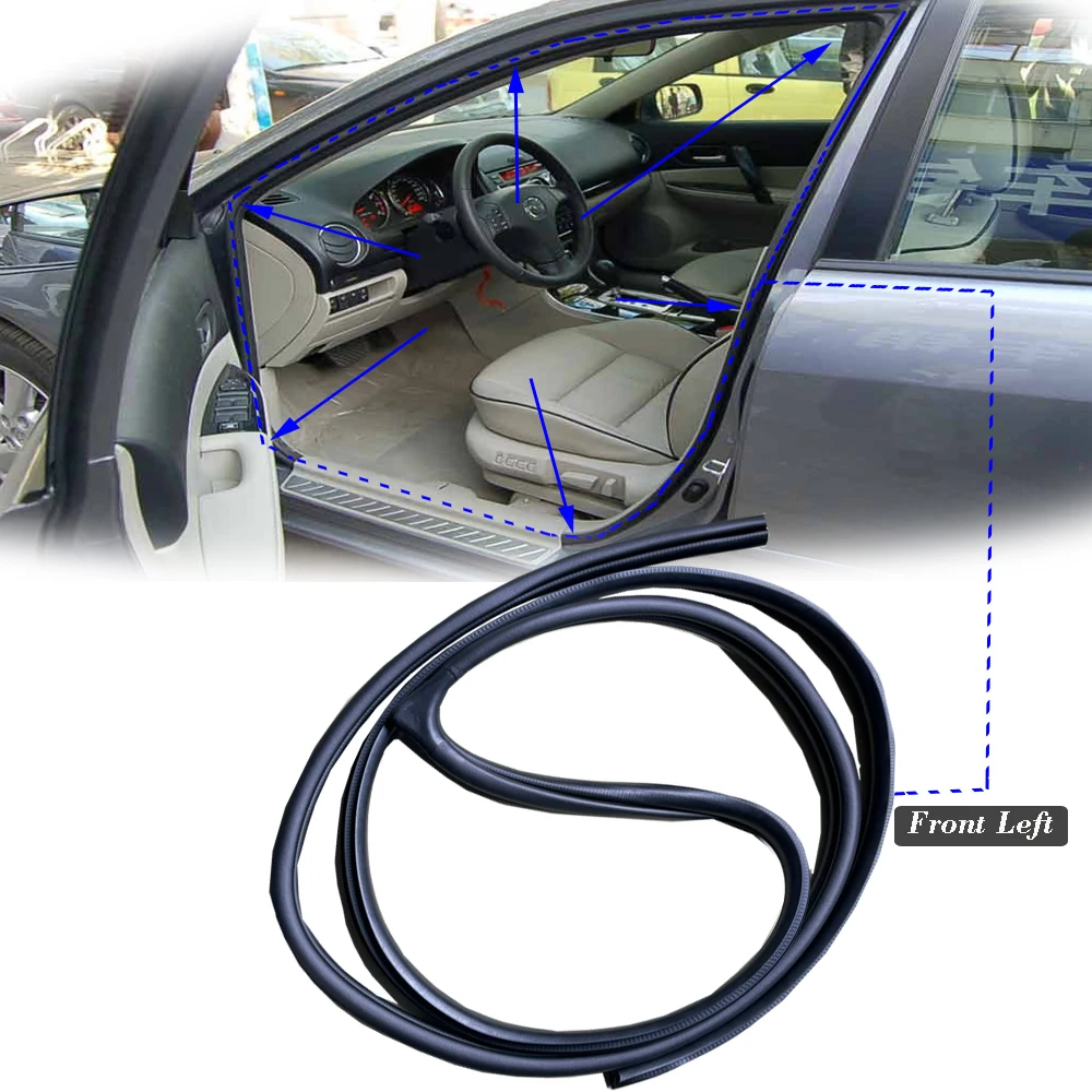 Roavia Car Door Frame Sealing Strip Waterproof Sealing Strip For Mazda 6 2002-2008 GG