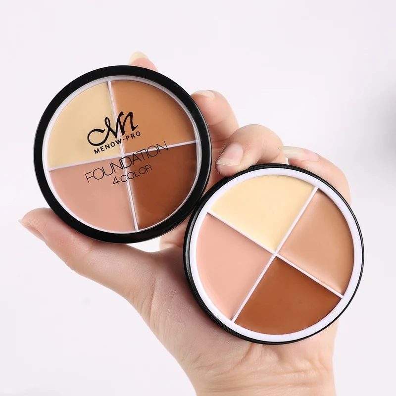 4 Colors Concealer Makeup Palette Waterproof Moisturizing Coverage Dark Circle Face Contour Bronzer Foundation Cream Cosmetic