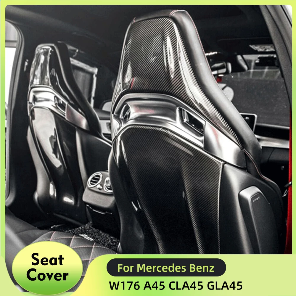 

Car Seat Back Cover Trim For Mercedes-Benz A C CLA Class AMG 2014-2021 Interior Seat Back Cover Moulding Dry Carbon ONLY 1 Set