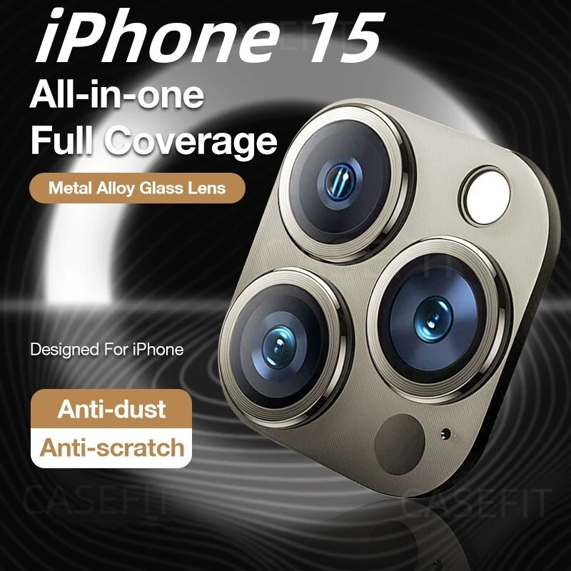 Metal Camera Protector For iPhone 17 16 Pro Max Plus 15 14 13 Pro Max Alloy Case Back Lens Tempered Glass Cover Protective Cap