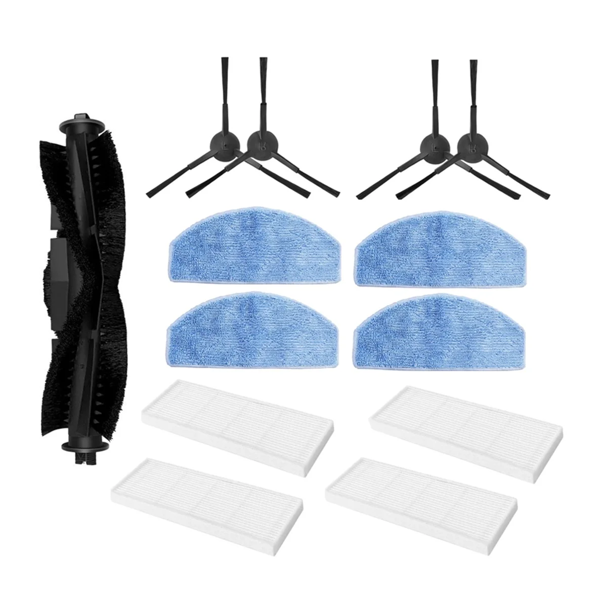 Mars01 / SL68 진공 청소기 교체 부품 용 FZFZ 13PCS 메인 사이드 브러시 Hepa 필터 걸레 천