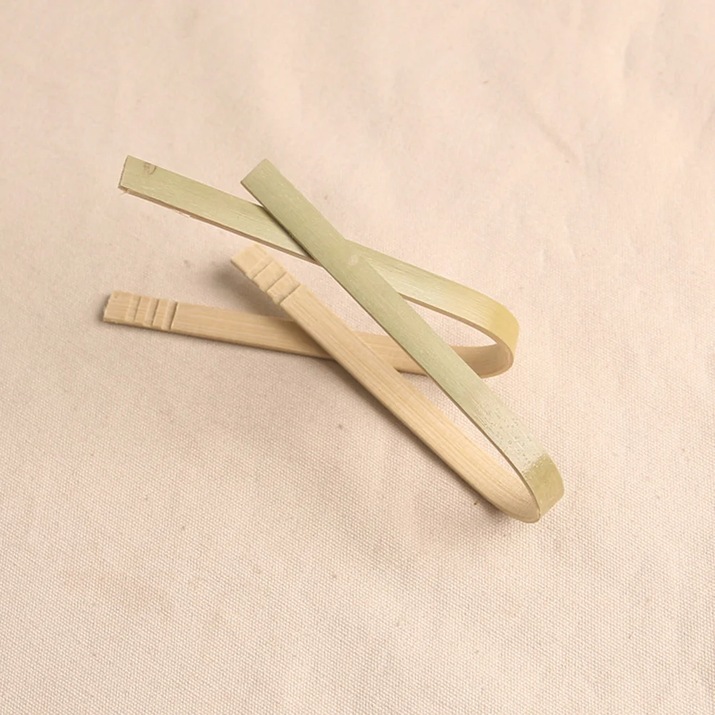 

10Pcs Bamboo Food Tong Disposable Clips Heat Insulation Kitchen Toast Bbq Grill Multi Function Ergonomic Portable Outdoor