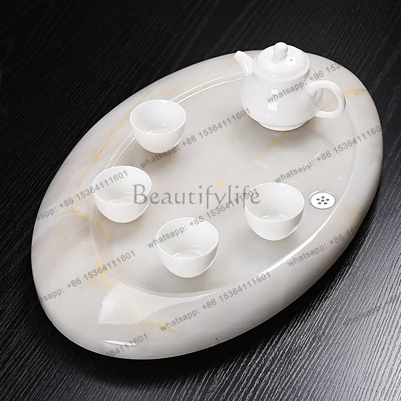 Best Sellers Accessories Stone Tea Tray Serving Decorative Ceremony Pot Office Tea Tray Hospitality Living Room Bandejas Home De
